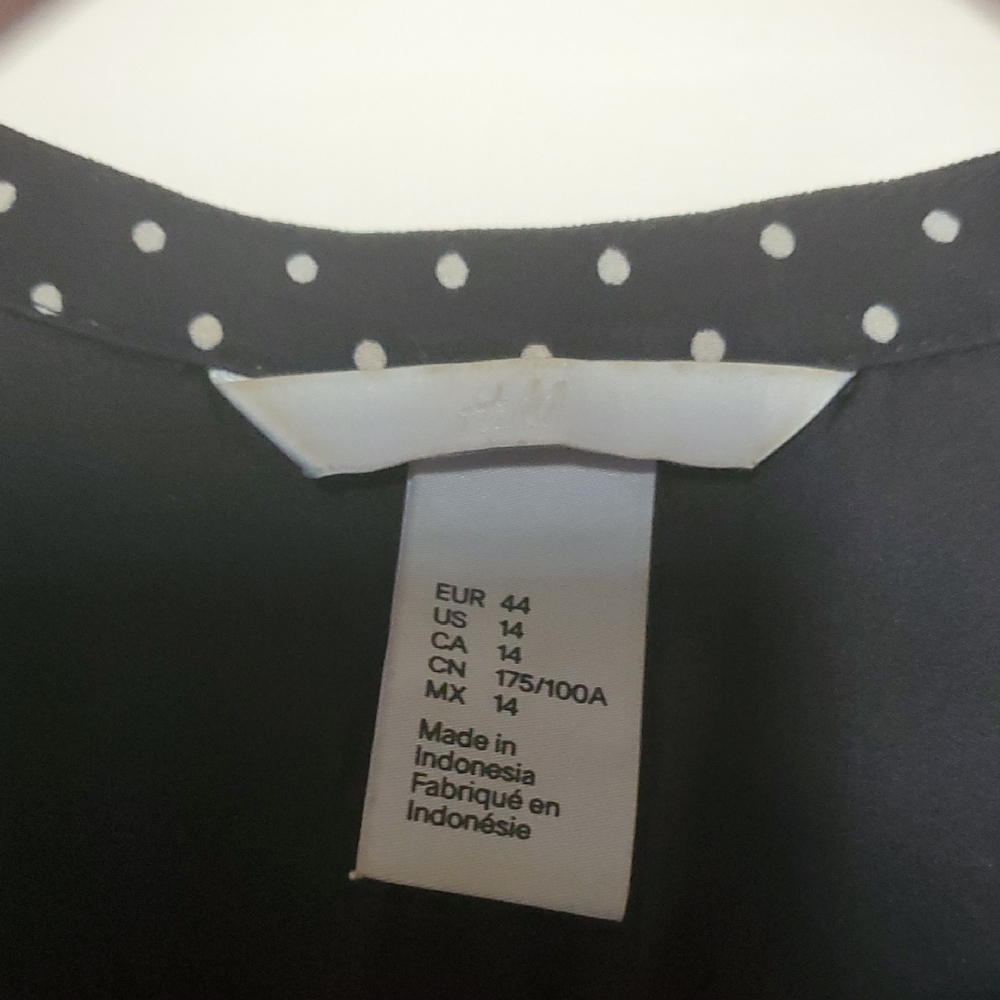 H&M Black and White Polka Dot Midi Dress - Picture 2 of 9